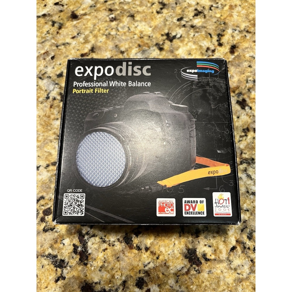 ExpoDisc 82mm Professional White Balance Portrait Filter, Box, Case And Manual